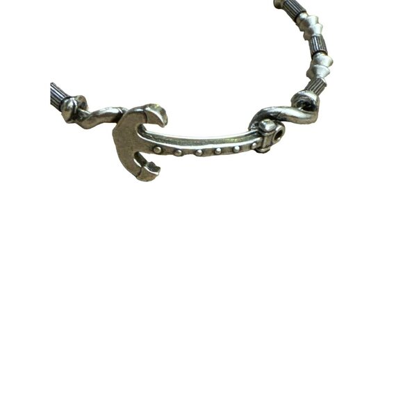 Alex and Ani Anchors Away Expandable Bangle Bracelet Silver Nautical Beaded New - Picture 3 of 6